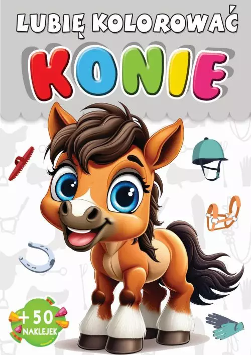 Konie. Lubię kolorować - Książki