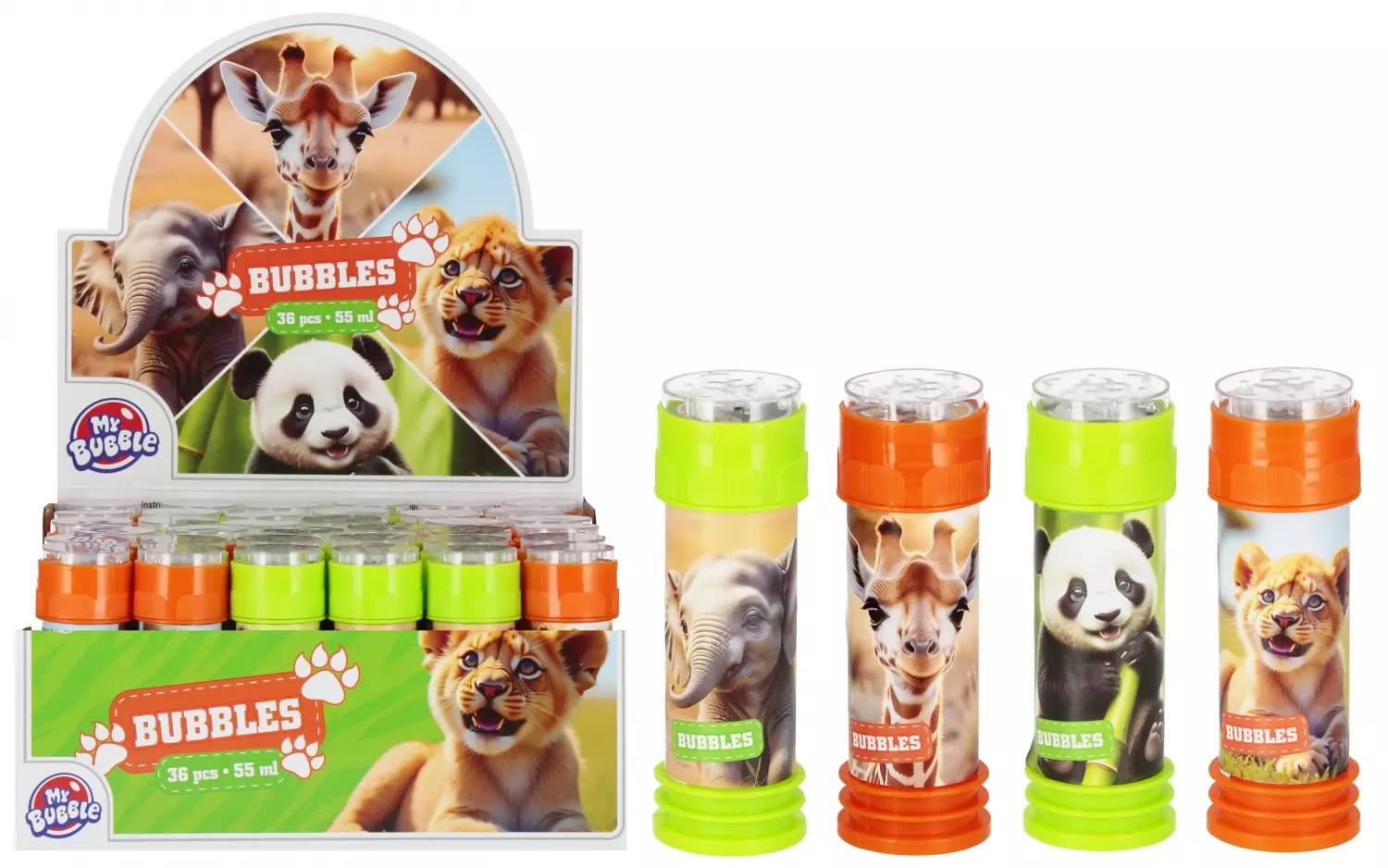 Banki Mydl Cute Wild 55ml Mybubble 25 36/144/288 - Zabawki