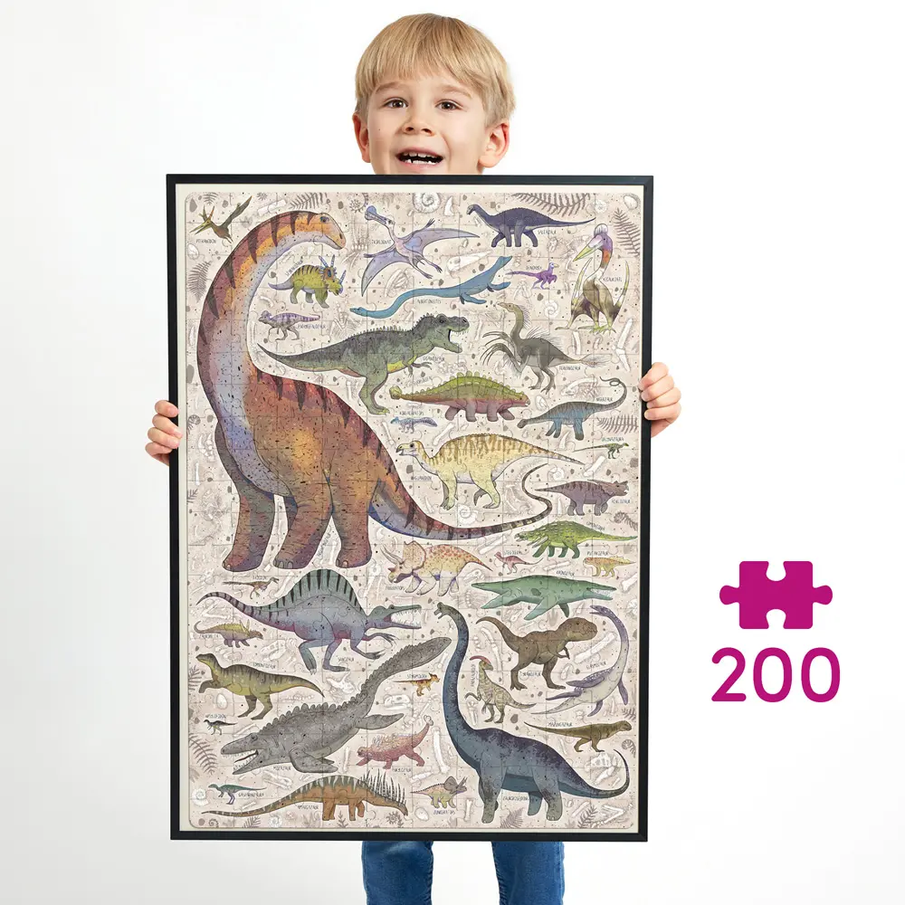Puzzlove CzuCzu 200 elementów. Dinozaury - Puzzle