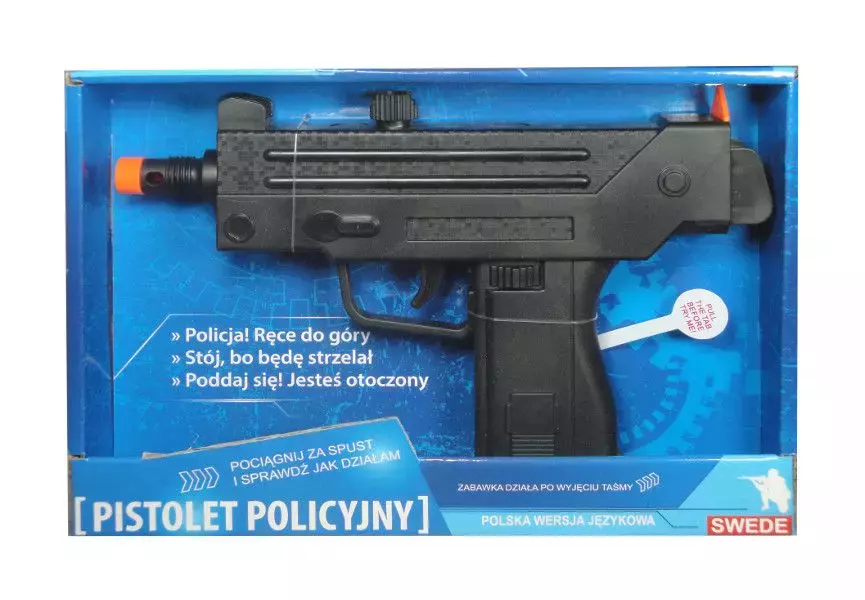 Pistolet policyjny z polskim modułem dźwiękowym - Zabawki