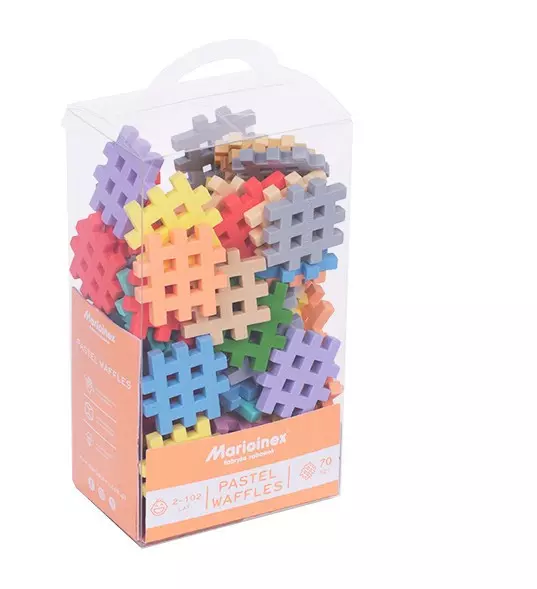 Klocki Waffle mini pastel 70 sztuk 667 Marioinex - Zabawki