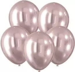 Balony z efektem chromu różowe 30cm 5szt - Papiernicze i szkolne