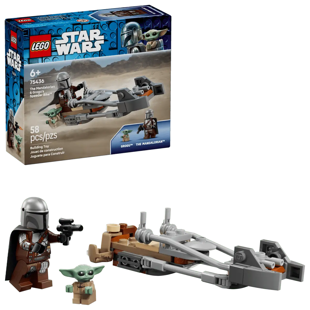 LEGO Star Wars™ Śmigacz Mandalorianina i Grogu 75436 - Zabawki