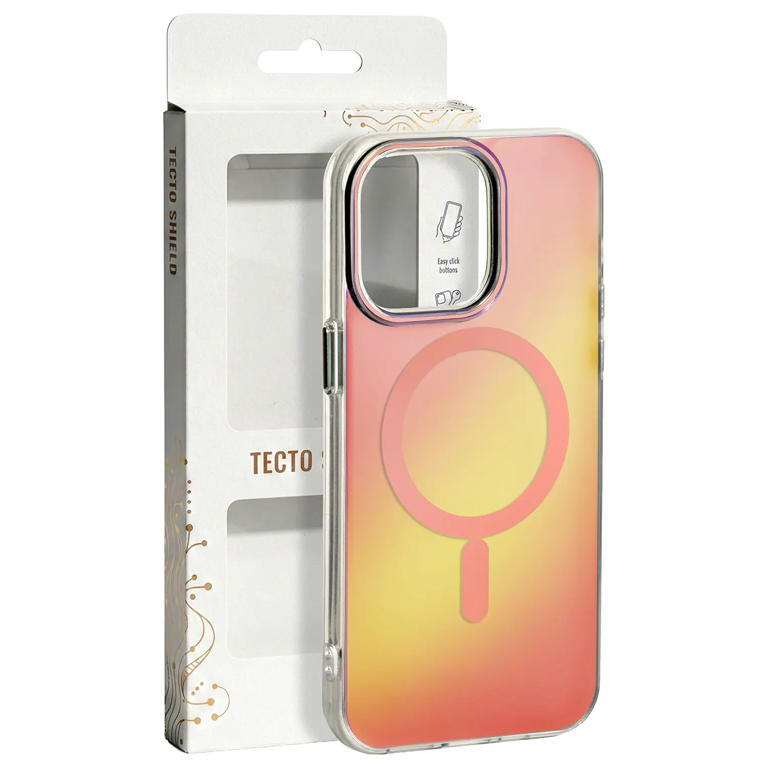 Tecto Shield nakładka Aurora do iPhone 15 6,1" różowa - Elektronika i akcesoria