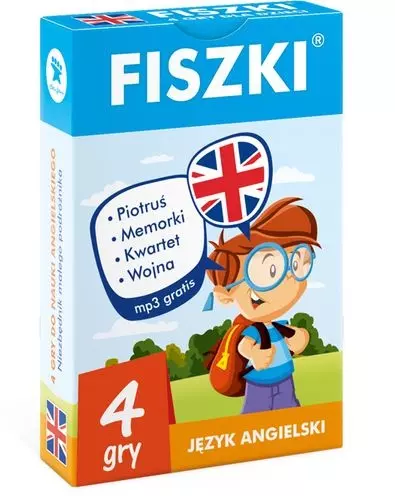 Angielski. Fiszki. 4 gry do nauki - Książki