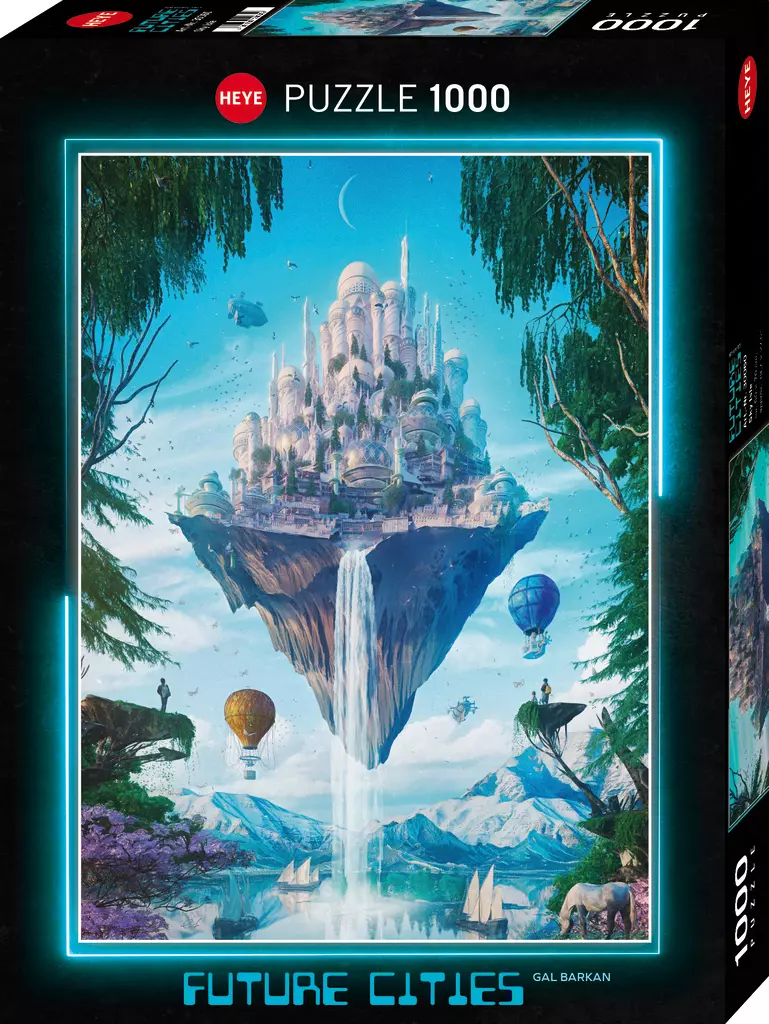 Puzzle 1000 elementów. Miasta przyszłości. Miasto na skale, Gal Barkan - Puzzle