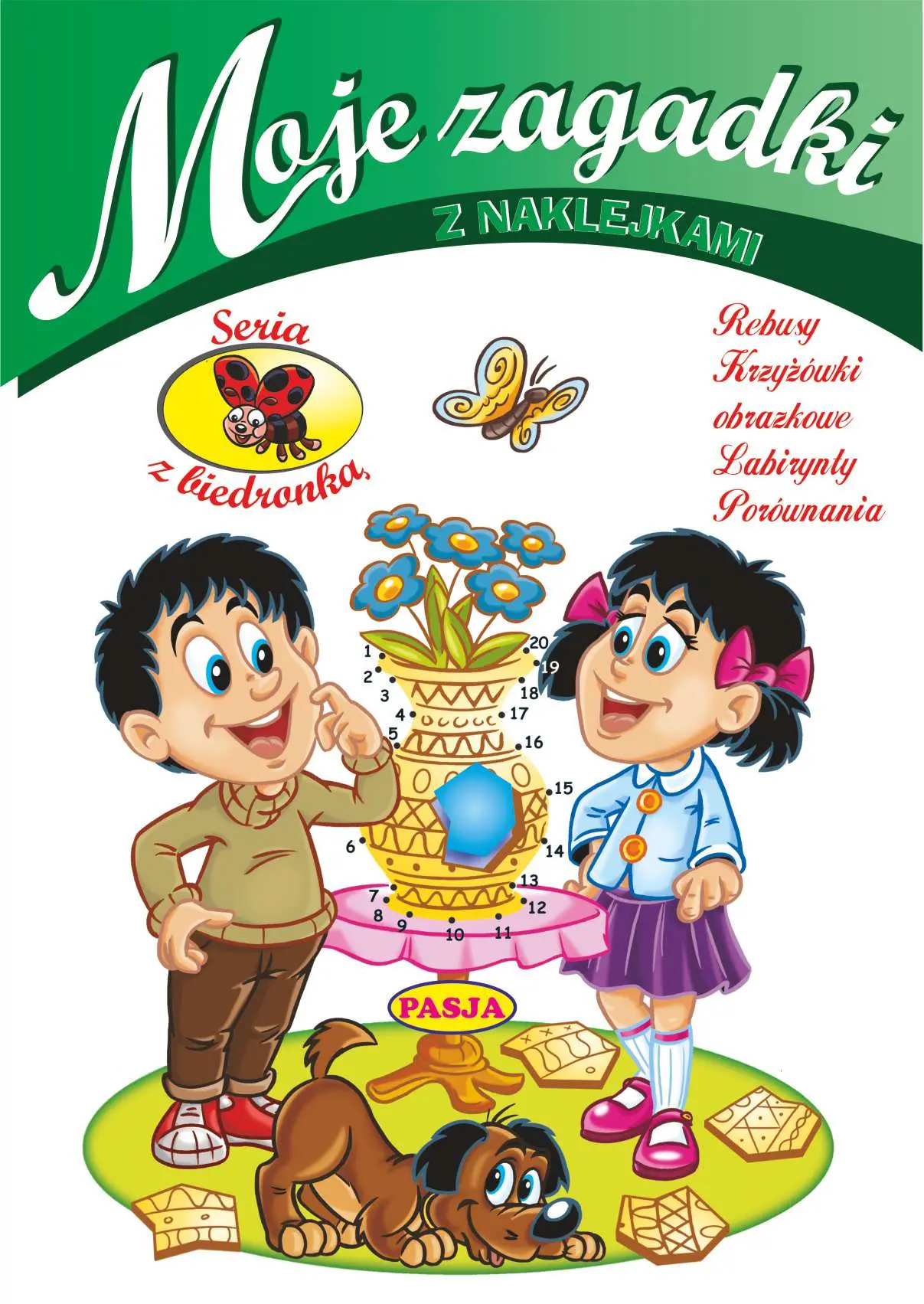 Moje zagadki z naklejkami. Seria z biedronką - Książki