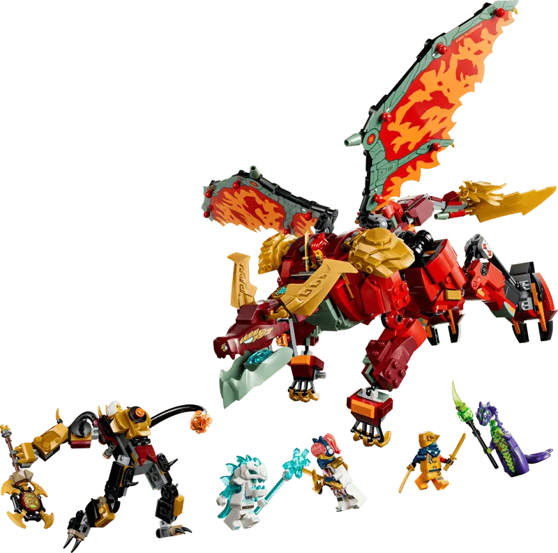 LEGO NINJAGO® Transformujący smoczy mech Wyldfyre 71868 - Zabawki