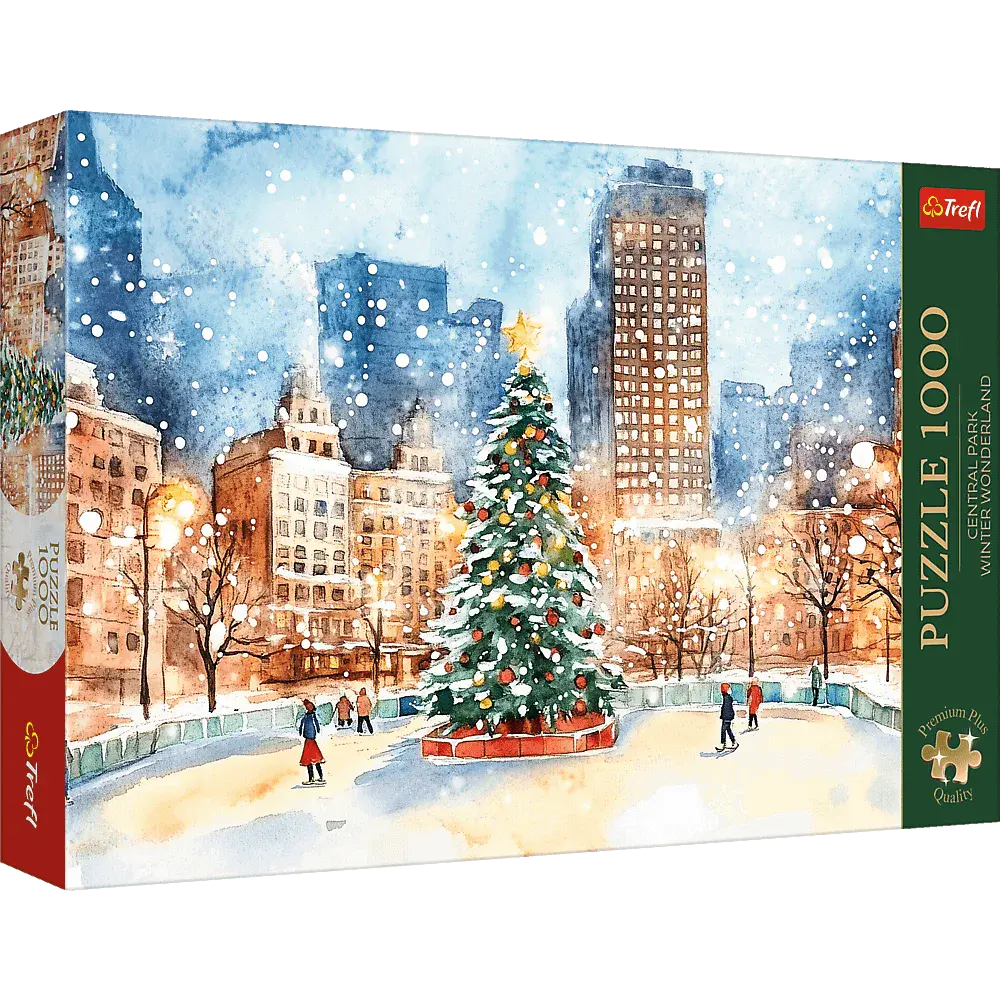 Puzzle 1000 elementów. Premium Plus Quality. Zimowa Kraina Czarów w Central Parku - Puzzle