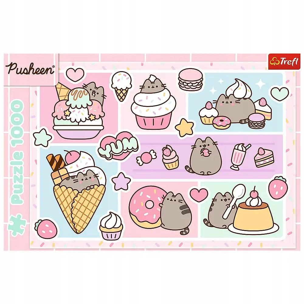Trefl Puzzle Pusheen 1000 el. Słodki Pusheen - Puzzle