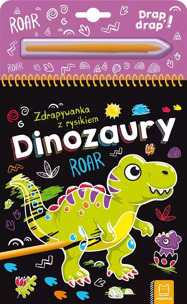 Dinozaury. Zdrapywanka z rysikiem - Książki