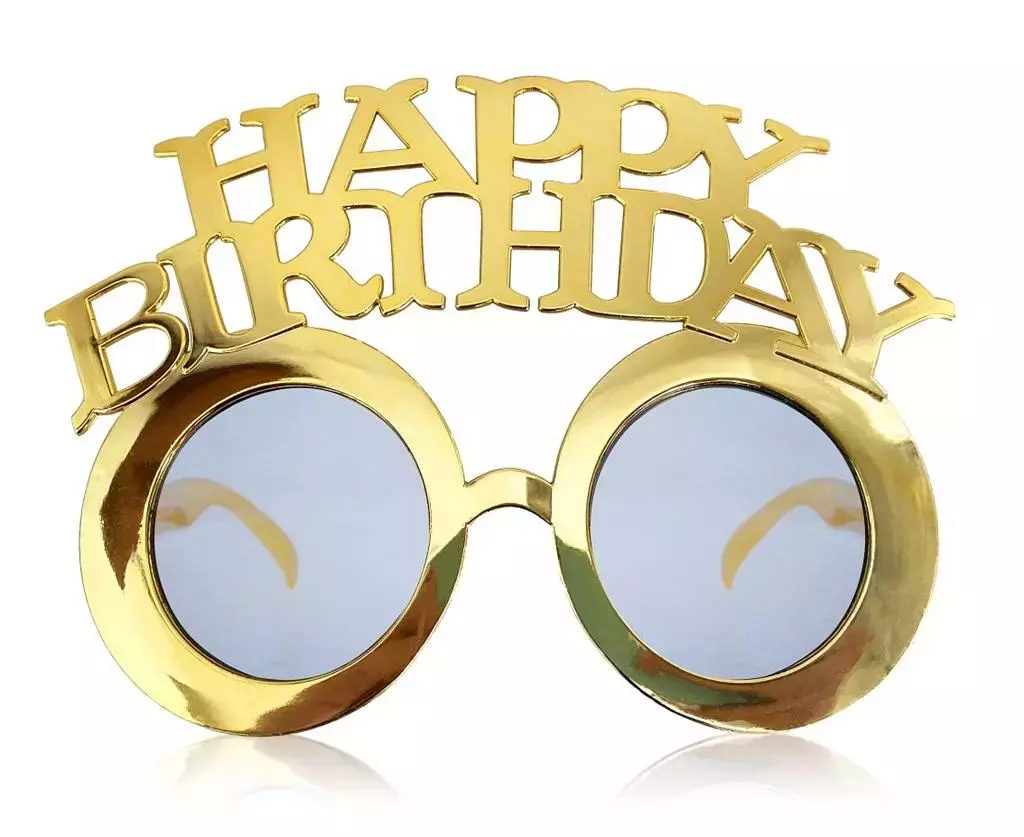 Okulary Happy Birthday złote - Książki