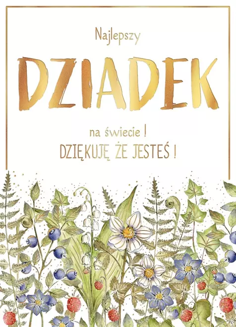 Karnet okolicznościowy dla dziadka, las - Papiernicze i szkolne