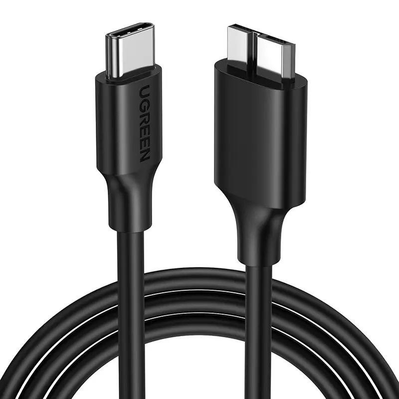 Kabel UGREEN US312 Micro-B USB 3.0-USB-C 1m (czarny) - Elektronika i akcesoria
