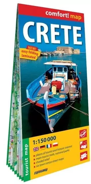 comfort! map. Mapa turystyczna Crete,1:150 000 - Książki
