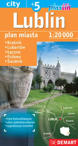 Lublin. Mapa laminowana, 1:20 000 - Książki