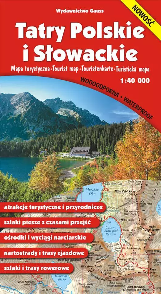 Tatry Polskie i Słowackie. Mapa 1:40 000, wydanie 4 - Książki