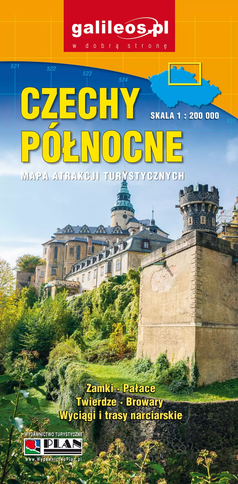 Mapa Czechy Północne 1: 200 000 - Książki