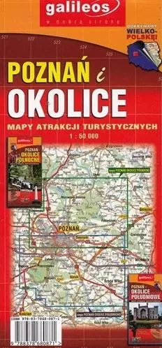 Poznań i okolice. Mapa atrakcji turystycznych 1:50 000 - Książki