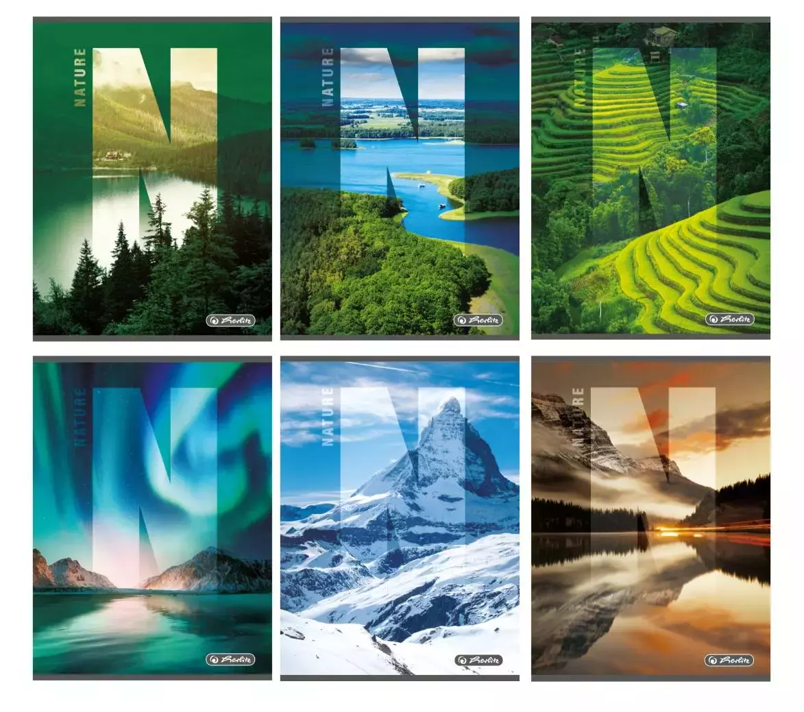 Zeszyt A5/60K kratka Nature (5szt) - Papiernicze i szkolne