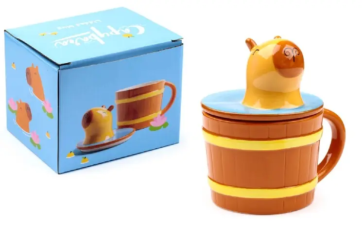 Kubek ceramiczny z kapibarą, 300 ml - Papiernicze i szkolne