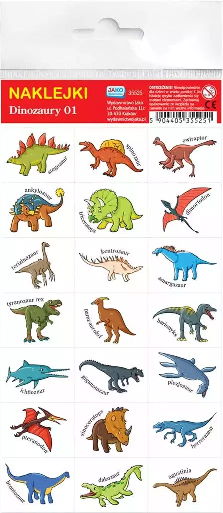 Naklejki. Dinozaury - Papiernicze i szkolne