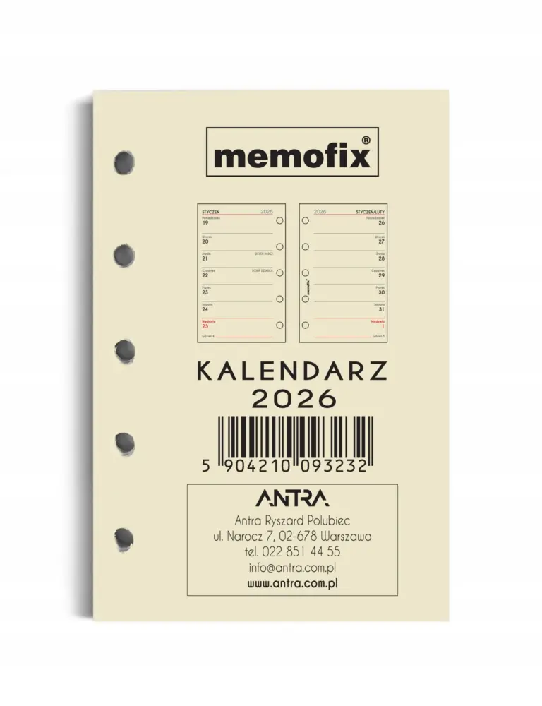 Kalendarz kieszonkowy a7 2026 - Książki