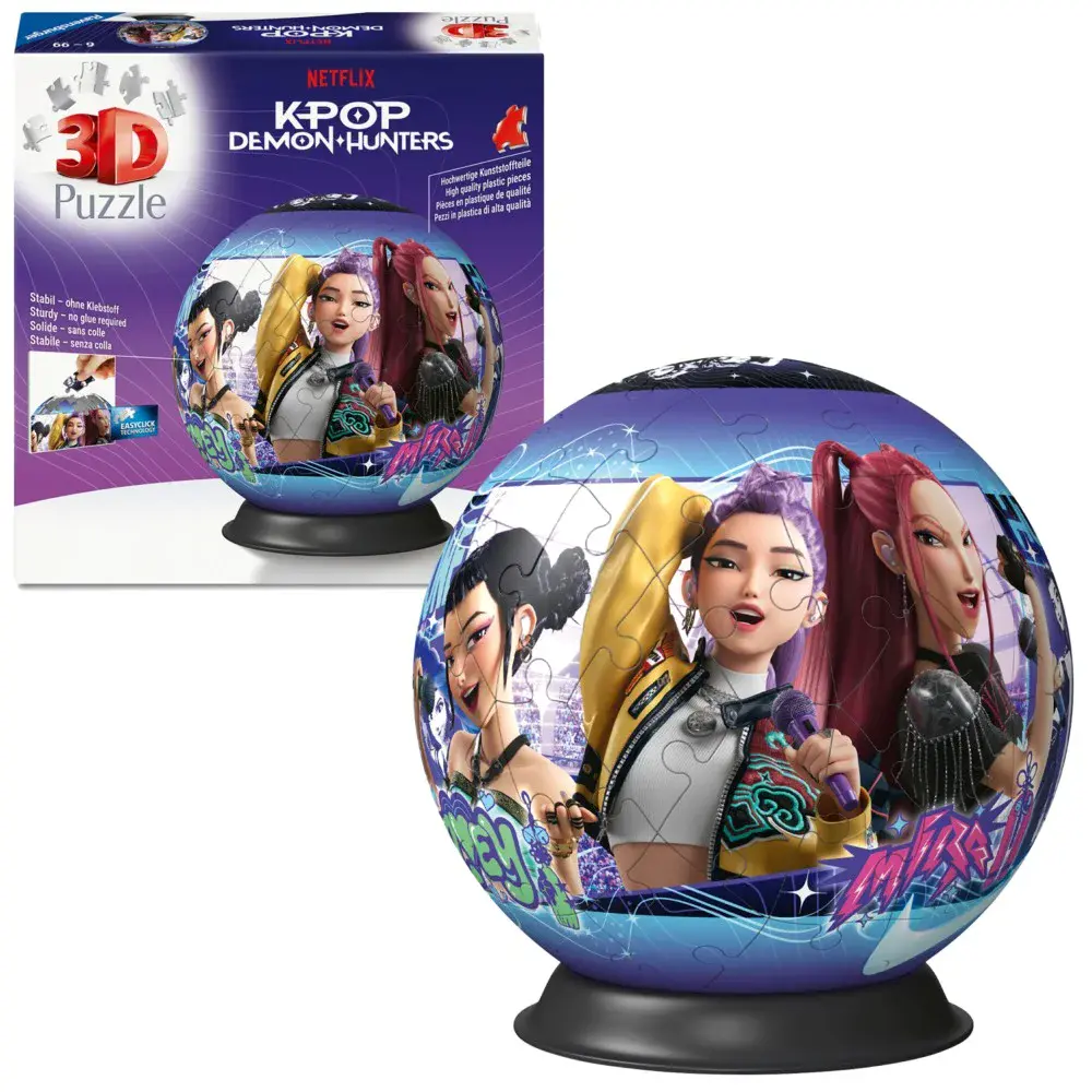 Puzzle 3D 72 elementy. Kula K-Pop Demon Hunters - Puzzle