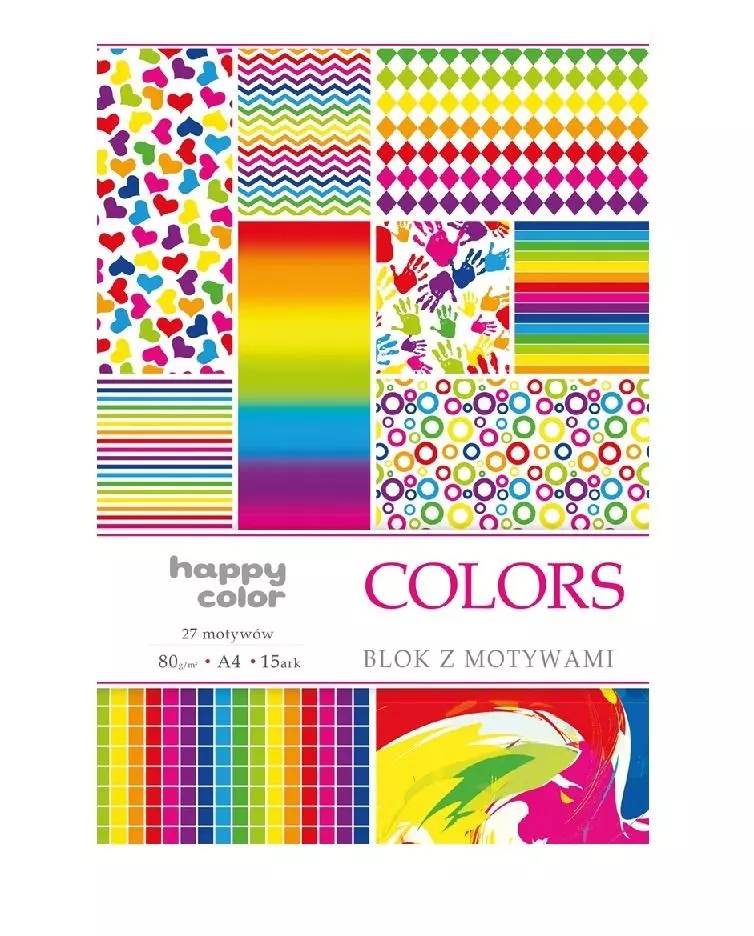 Blok A4/10 z motywami Colors HAPPY COLOR - Papiernicze i szkolne