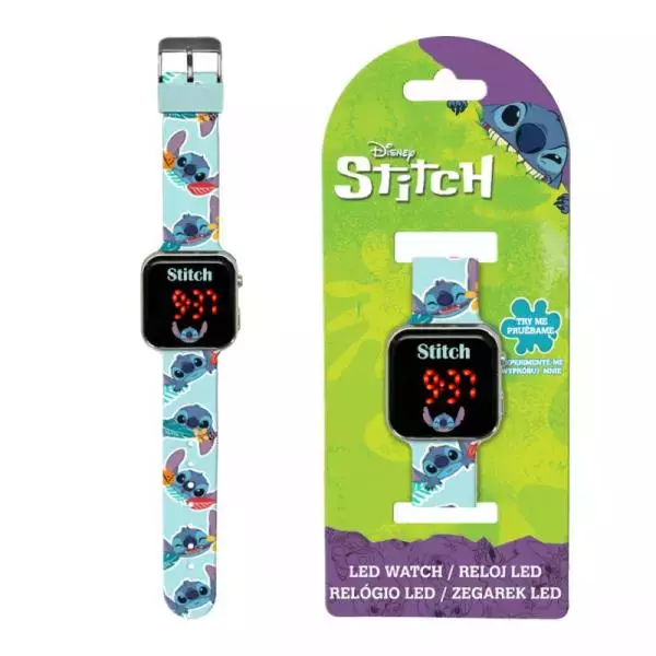 Zegarek LED z kalendarzem Stitch LAS4039 Kids Euroswan - Zabawki