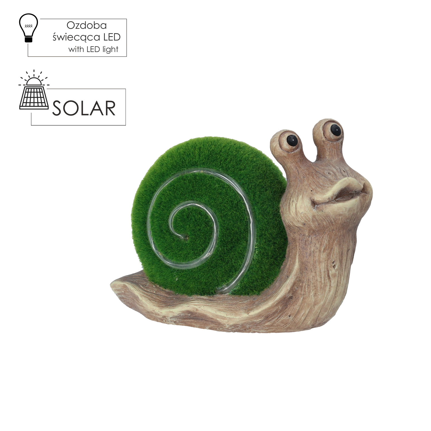Figurka Ogrodowa - Ślimak Świecąca Skorupa 23 x 11,5 x 17 cm Led, opakowanie 4 szt. - Elektronika i akcesoria