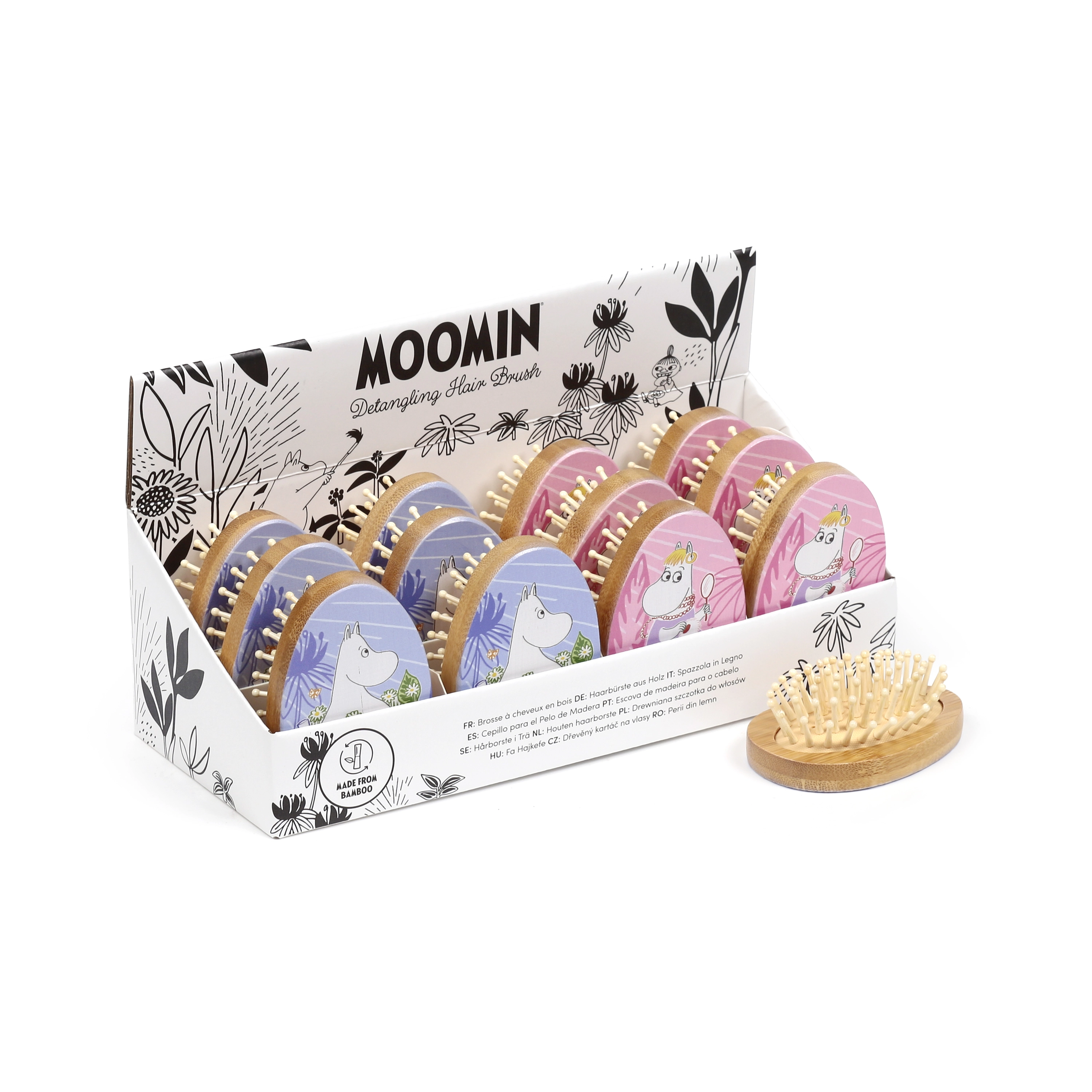 Szczotka do włosów bambusowa - Moomin Tammi - Zabawki