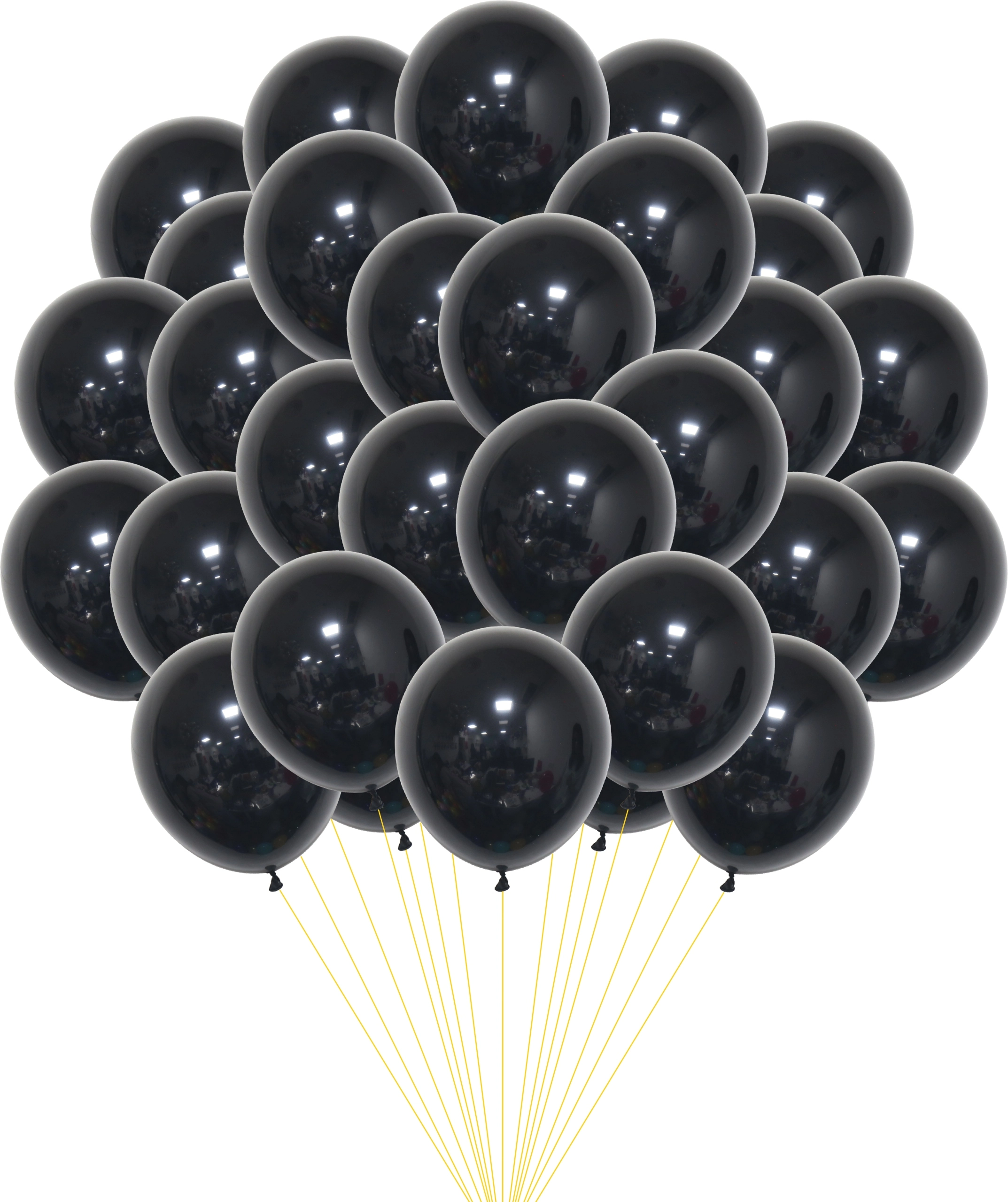 BALONY LATEKSOWE CZARNE 30CM 50 SZTUK ZESTAW BALONÓW CZARNYCH - Impreza