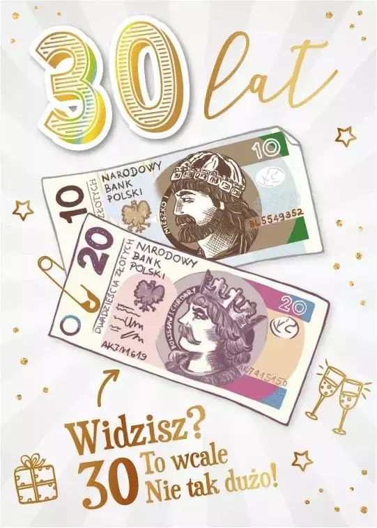 Karnet Urodziny 30 - Papiernicze i szkolne