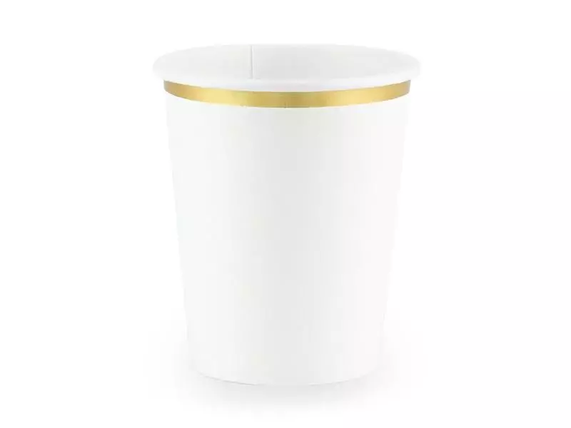 Kubeczki białe 260 ml 6szt - Książki