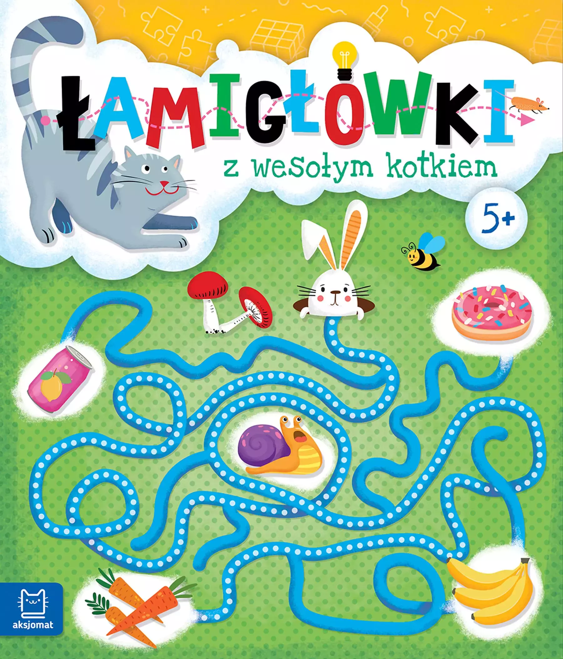 Łamigłówki z wesołym kotkiem 5+ - Książki