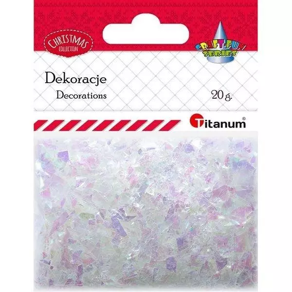Płatki ornamentowe foliowe białe perłowe 20g - Papiernicze