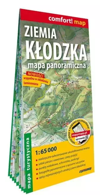 Comfort! map Ziemia kłodzka. Mapa panoramiczna - Książki