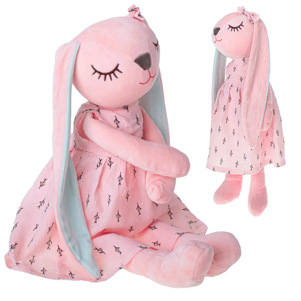Maskotka pluszowa królik różowy 52cm - Zabawki