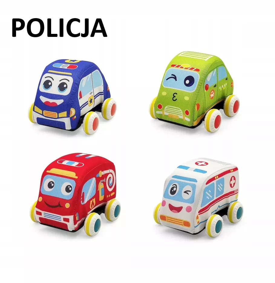 Miękkie autko pojazd Smily Play POLICJA - Zabawki