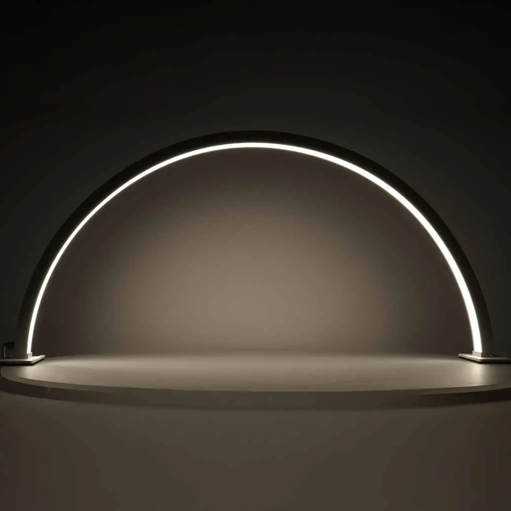 Lampa kosmetyczna LED bezcieniowa biurkowa do manicure paznokci łuk złota - Mama i dziecko