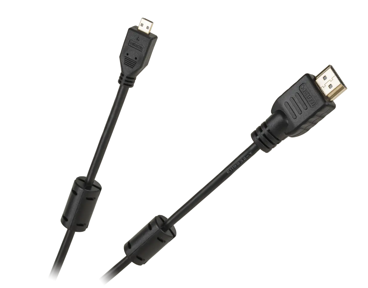 Kabel wtyk HDMI typ A - wtyk mikro HDMI typ D Cabletech economic - Elektronika