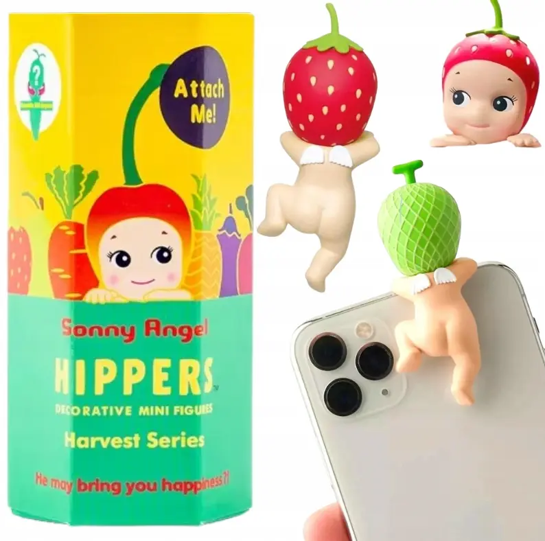 SONNY ANGEL HIPPERS MINI LALECZKA NA TELEFON TABLET OWOCE BLIND BOX - Zabawki
