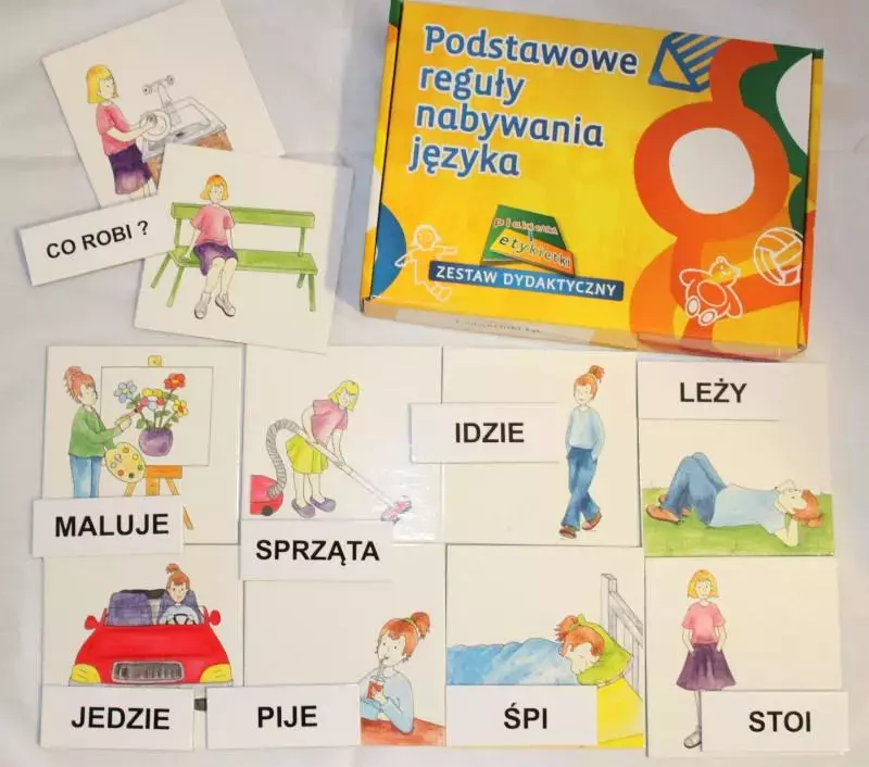 Zestaw dydaktyczny. Czasowniki liczba pojedyncza - Książki