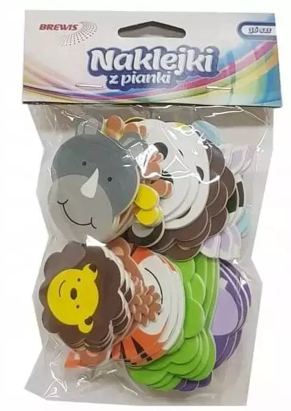 Naklejki z pianki ZOO 36szt - Papiernicze i szkolne
