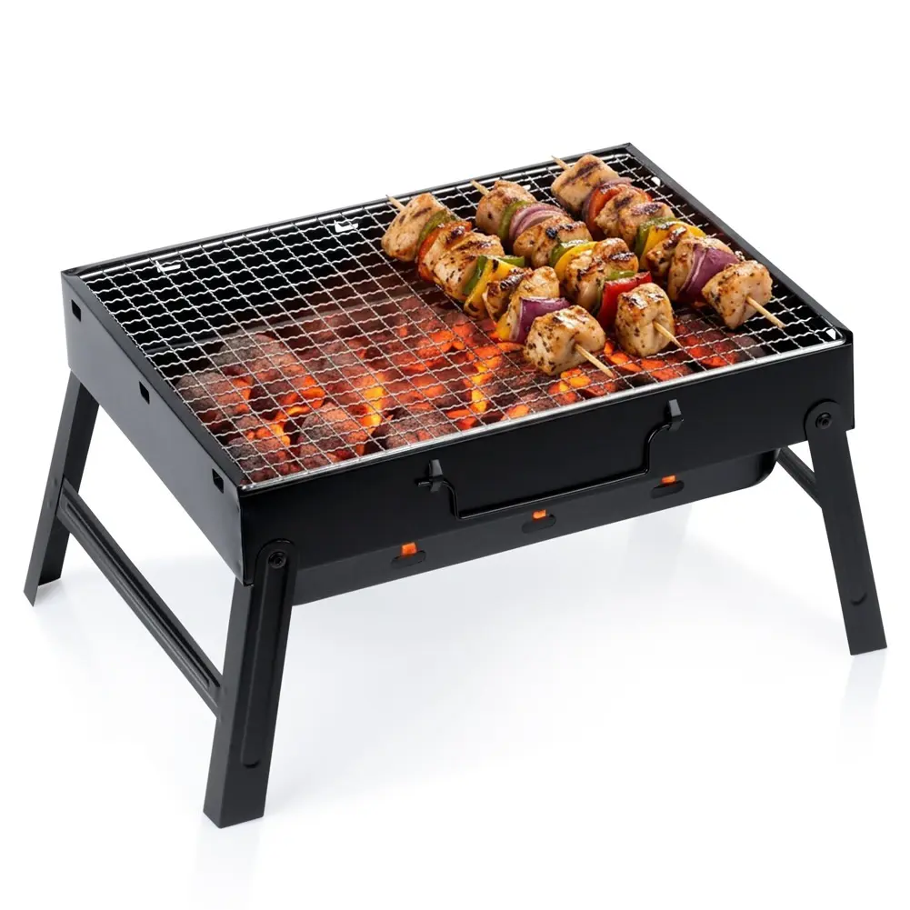 Grill węglowy składany przenośny walizka 40x27,5x20 cm - Elektronika i akcesoria