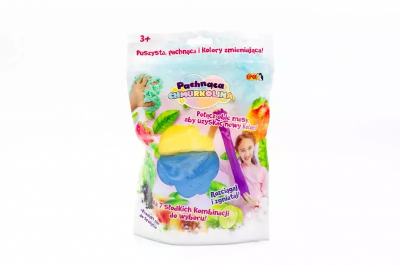 Masa plastyczna Pachnąca Chmurkolina 1 pack, seria 4, (2x30g) żółty+niebieski (zielone jabłuszko) - Zabawki