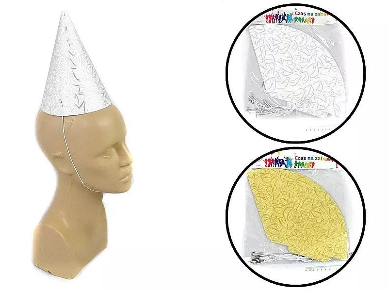 Czapeczki urodzinowe 10szt MIX - Impreza