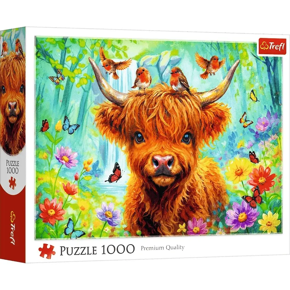 Puzzle Trefl 1000 elementów Szkocka krowa - Puzzle