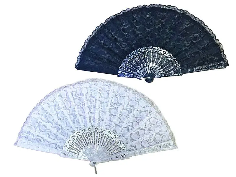 Wachlarz koronkowy 2 kolory, 23cm Adar (630376) - Zabawki